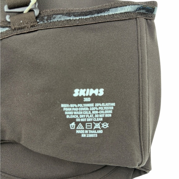 SKIMS Fits Everybody Strapless Bra Espresso Brown 36D NWT - Picture 6 of 6